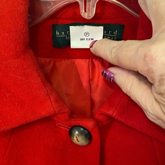 Harve Benard Size 14 Red Wool Jacket - Picture 3 of 4